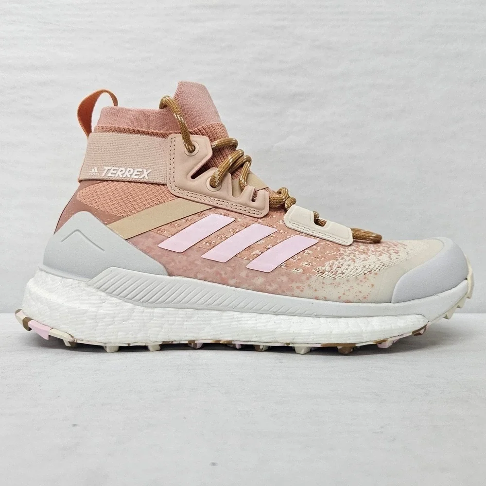 Adidas Terrex Free Hiker Primeblue Hiking Shoes FZ3129 Pink Tan Women's Size 9.5